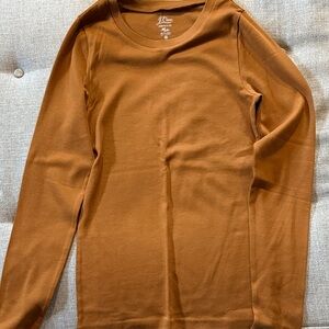 J. Crew Rust Long Sleeve Top